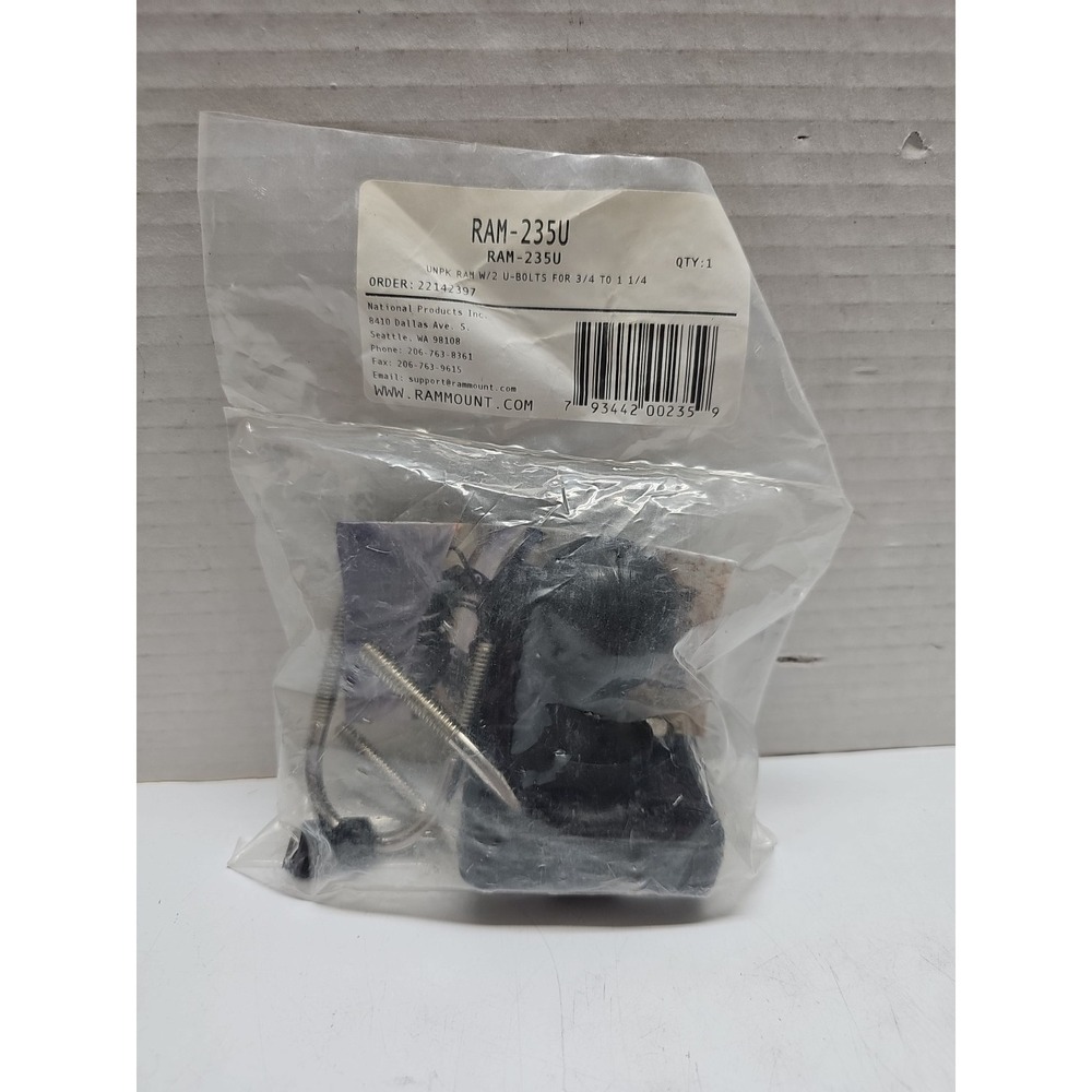 RAM-235U Ram Mounts Stainless Steel Double U-Bolt Base with 1.5" Ball